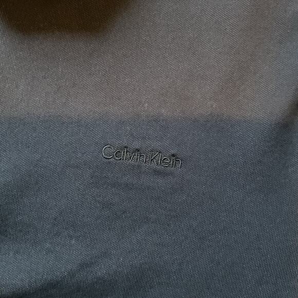 Calvin Klein Men’s Logo Quarter Zip. Short Sleeve. Sapphire Size Large - Picture 3 of 10
